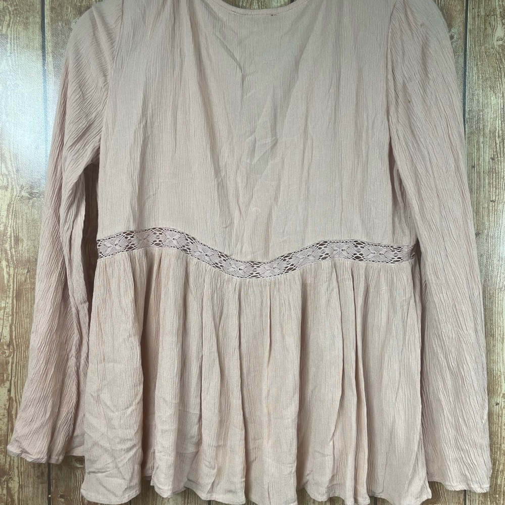 American Eagle Women Pink Boho Flowy Top size XS - Picture 4 of 10